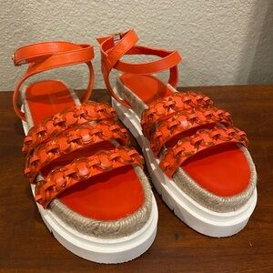 3.1 Phillip Lim Noa Platform Sandals size 40 Cruz Ring Platform watermelon red
